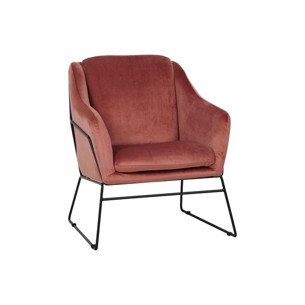 Patio Trasero 32 x 26.38 x 30.3 in. Harmony Velvet Accent Armchair, Royal Rose PA2451775